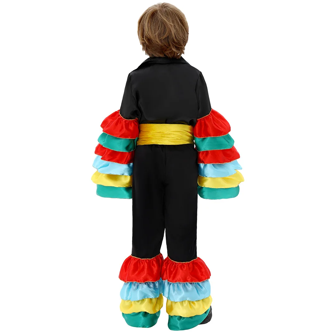 Festa di carnevale per ragazza brasiliana Abiti bohémien per bambini Abito da ballo colorato Costume hippie per spettacoli teatrali