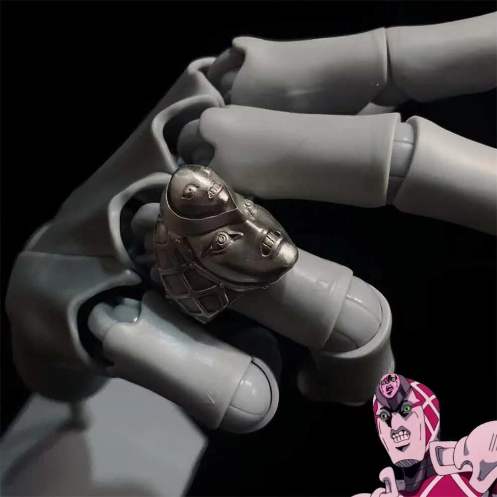 Anel Ajustável Diavolo do Anime JOJO Golden Wind para Cosplay, Anéis de Dedo da Moda, Acessório para Festas