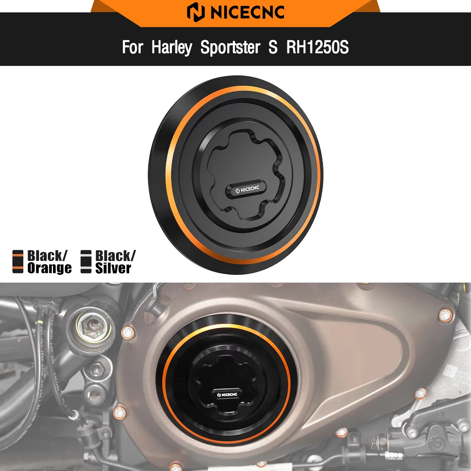

For Harley Sportster S RH1250S 2021-2023 2024 Right Side Clutch Cover Pan America 2021-2024 Nightster RH975 2023-2024