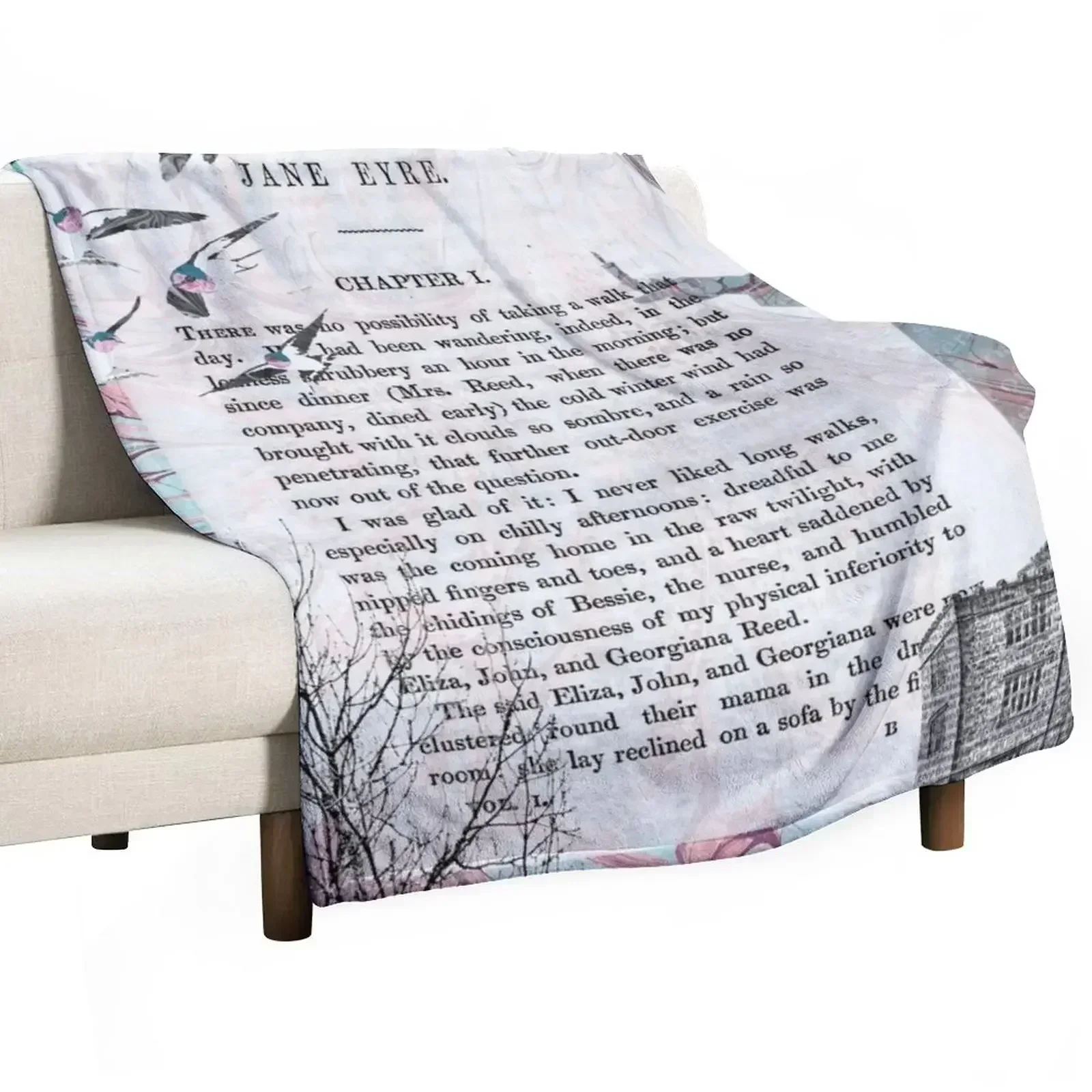 Jane Eyre Collage Throw Blanket Large christmas decoration Blankets