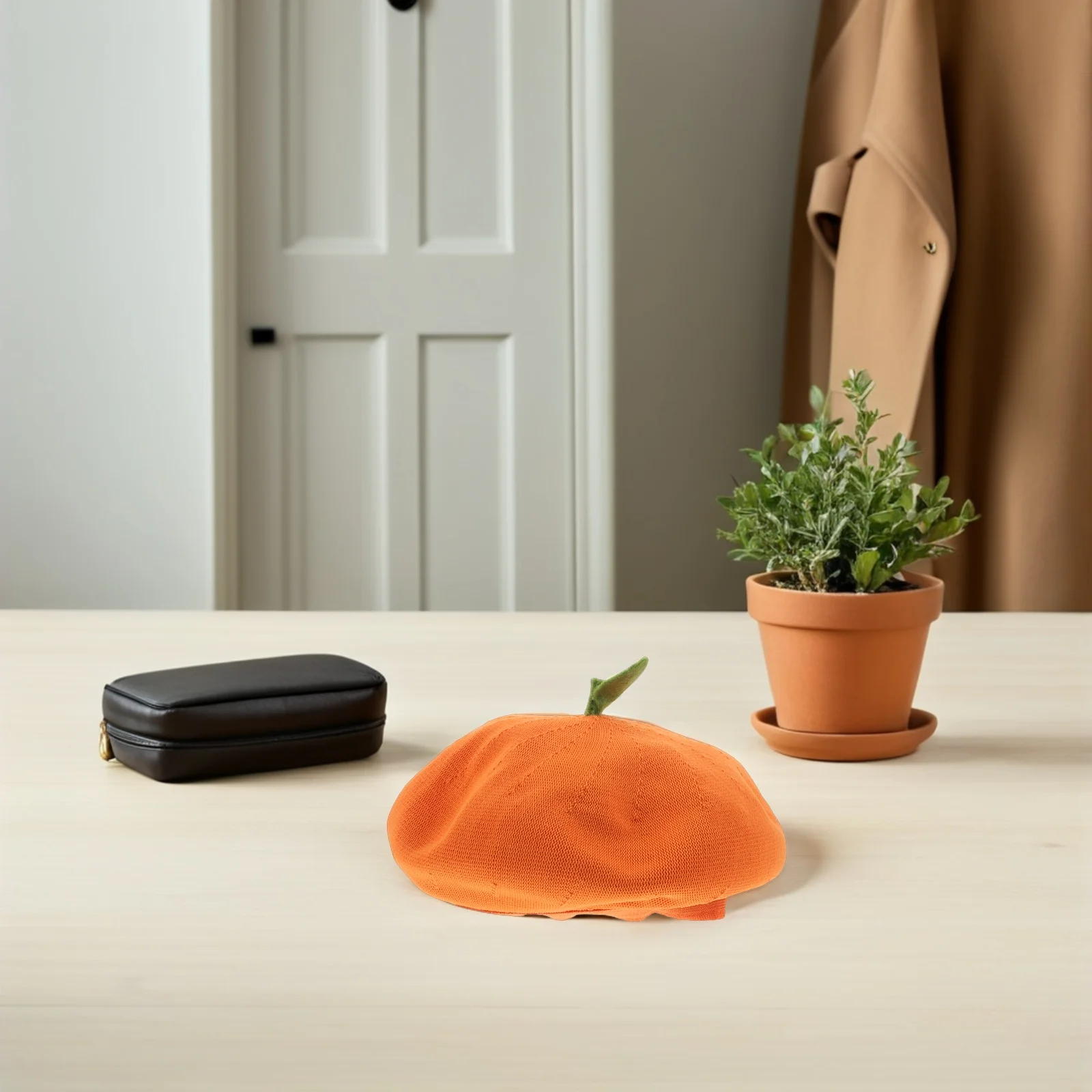 

Japanese Orange Beret Hats Party Dress up Girls Lolita for Women Spring and Autumn