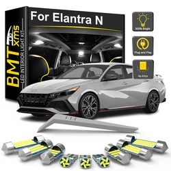 BMTxms 9Pcs Canbus Car LED Interior Light Bulb Kit For Hyundai Elantra N 2021 2022 2023 Vehicle Indoor Dome Map Car Accessories