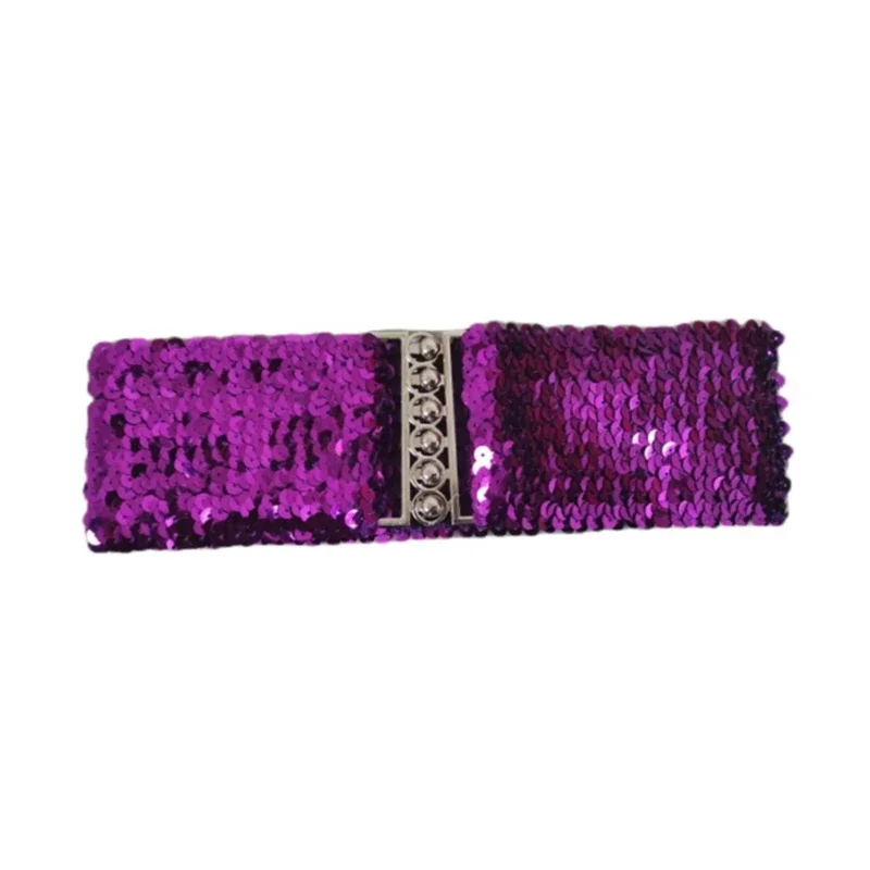 Female Sequins Waist Belt Fashion Elastic Waspie Belt Universal Waspie Dress Decorative Accessories Glittering Waistband