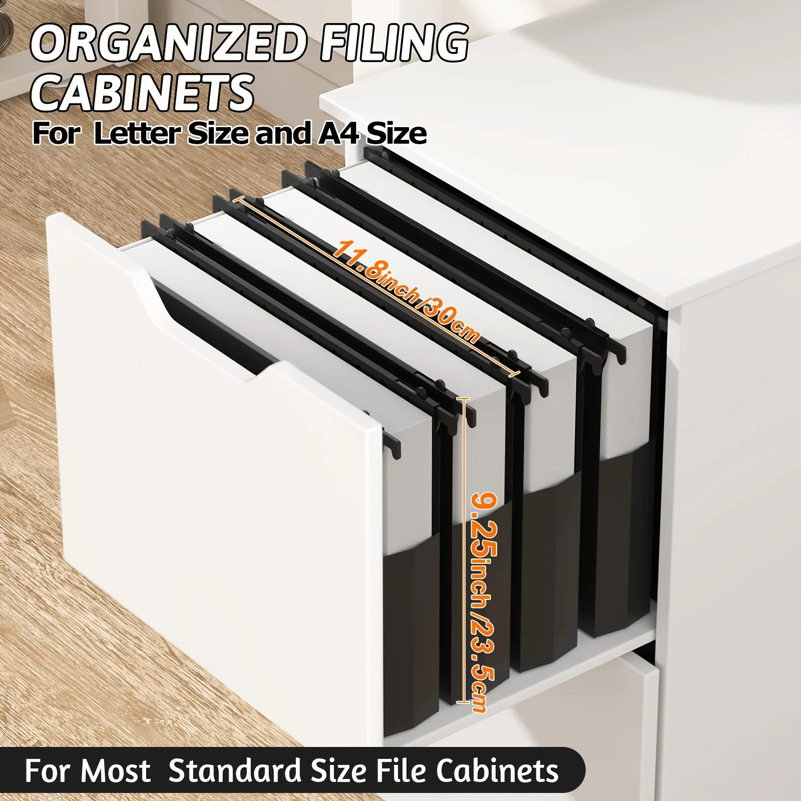6 Sets Plastic Hanging Folder With For A4  Reinforced Are Expandable Designed For Heavy-Duty Use With 2-Inch Expansion Function