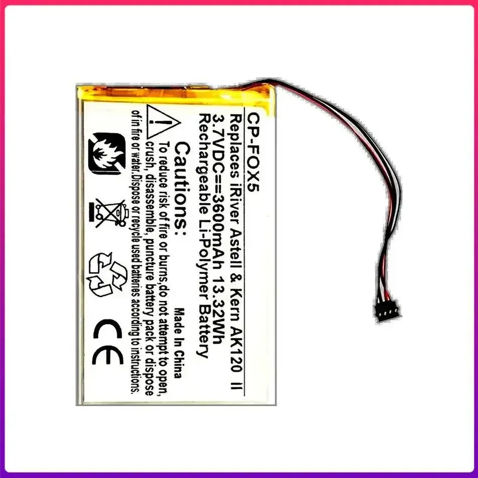 3500mAh Reliable Replacement For Fiio X1 1st 2014 X1 2nd Gen 2016 FX1221 Music Player Battery