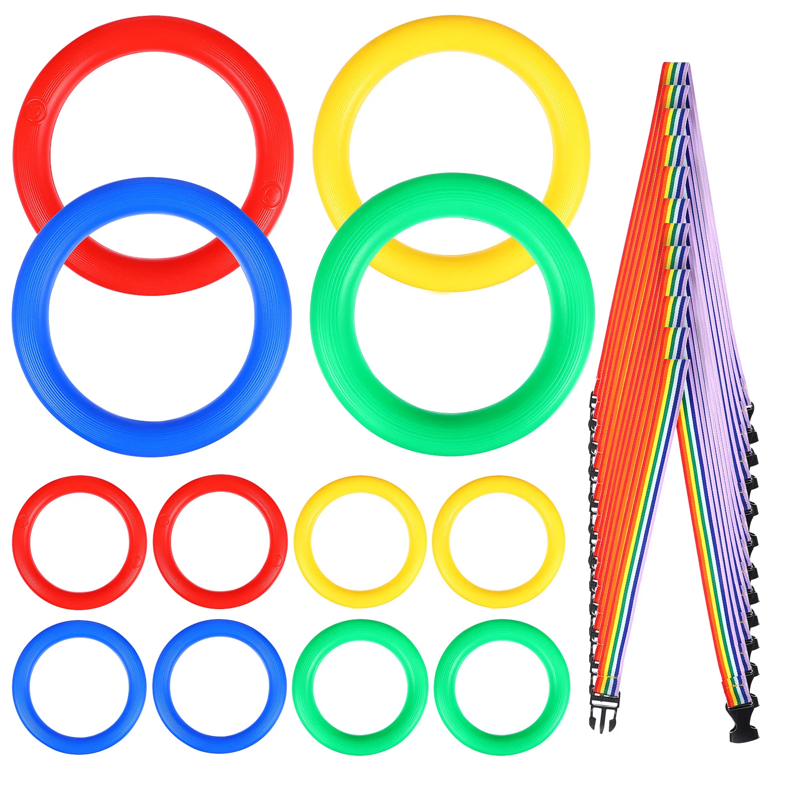 

12 шт., анти-потерянная прогулочная веревка для детей дошкольного возраста, детский сад, яркие нейлоновые безопасные тяговые веревки, пластиковая ручка