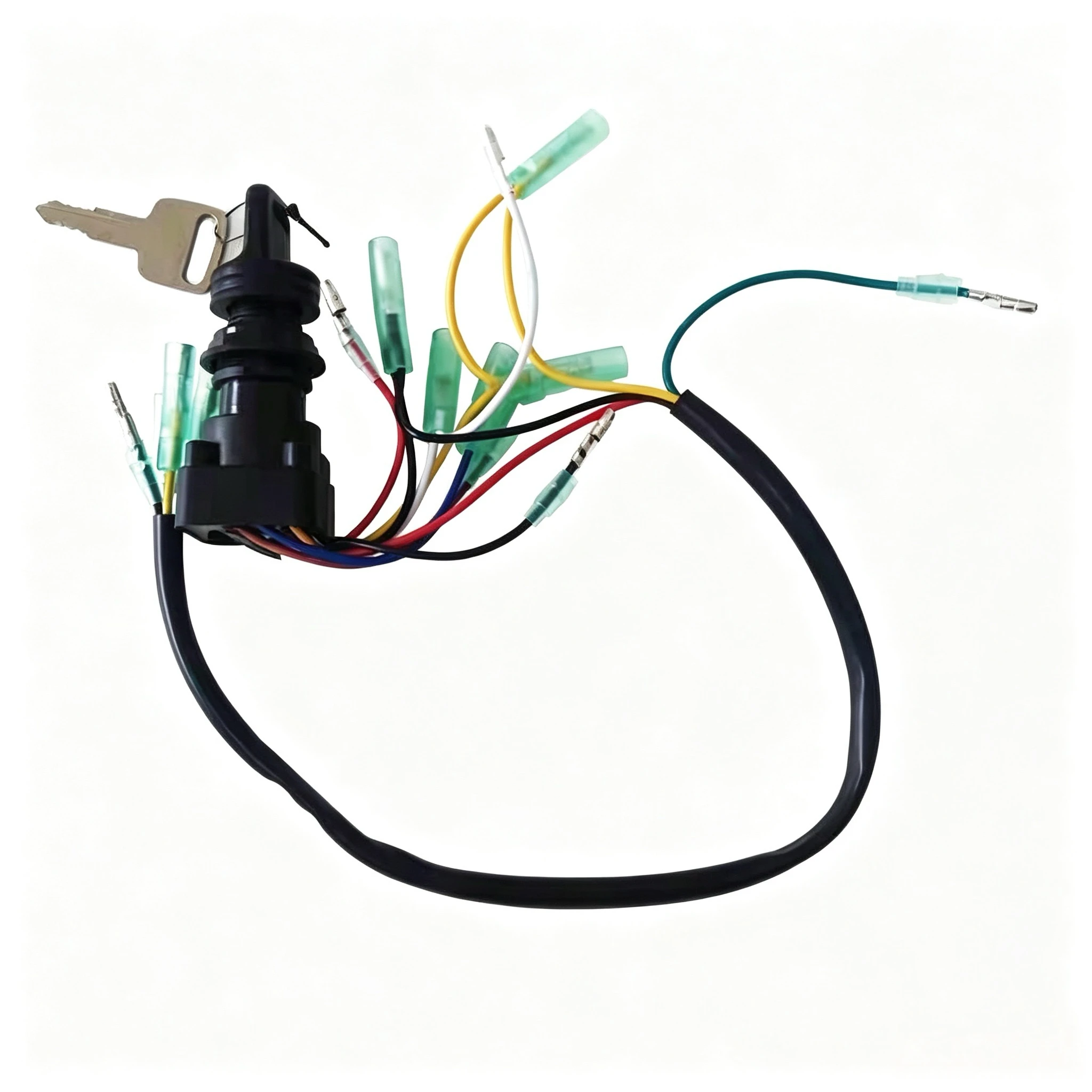 Picture 3: Remote Control Box & Ignition Key Switch Assembly, Front Mount, Compatible with Yamaha Outboard Motor & Speed Boat