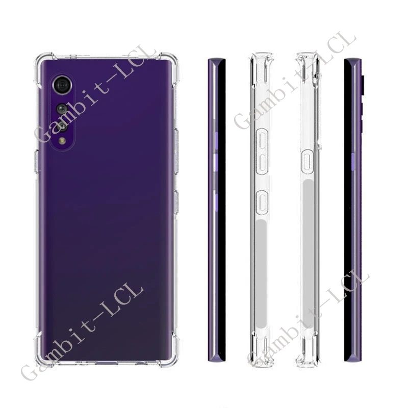 Anti-Fall-Hülle für LG Velvet 5G 2020 6,8 Zoll LM-G900N LM-G900 LM-G900EM, weiches TPU, original stoßfeste Rückseite auf LG Velvet – Detail 3