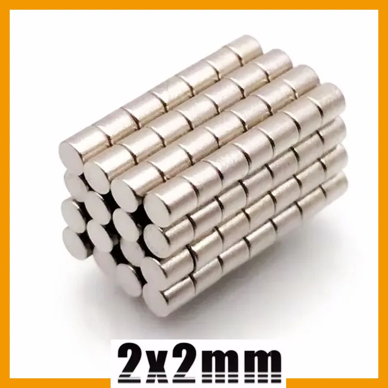 2x2mm 50/100/200/500/1000/2000/5000pcs Mini Small Strong Round Magnets 2mm*2mm Neodymium Magnet NdFeB Permanent Magnetic 2*2mm