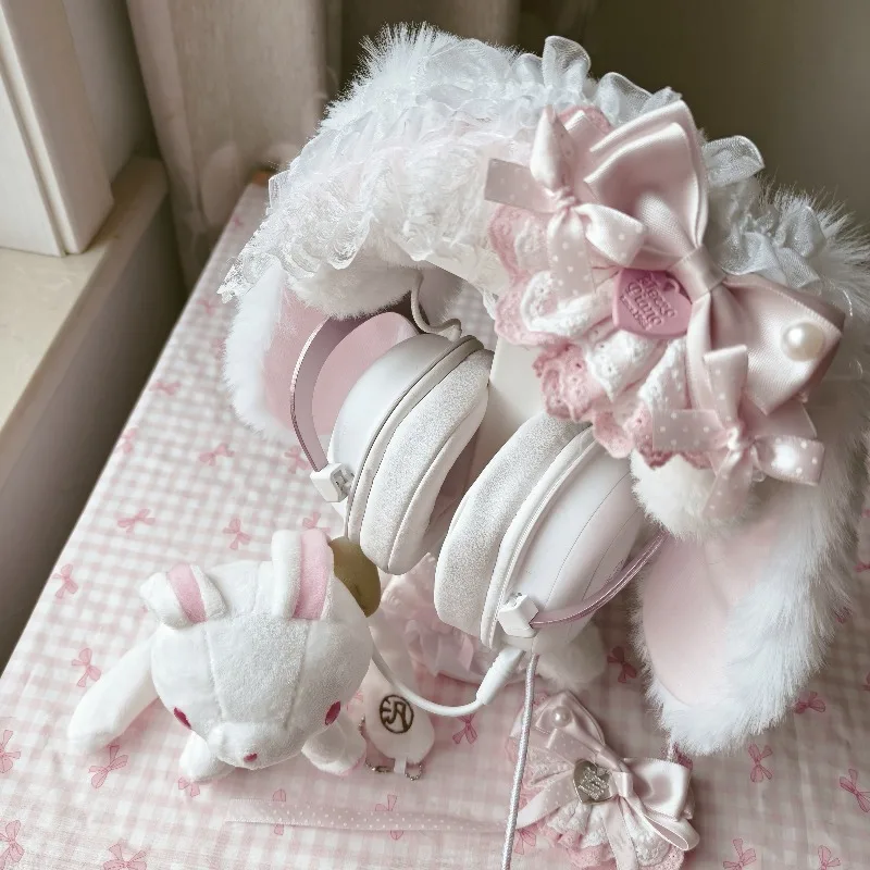 Lop-eared Rabbit & Cat Ear Headband Protector for Sony XM4/XM5/Hurricane 2/3/Prism, Customized Decoration, Headphone Protective view 6