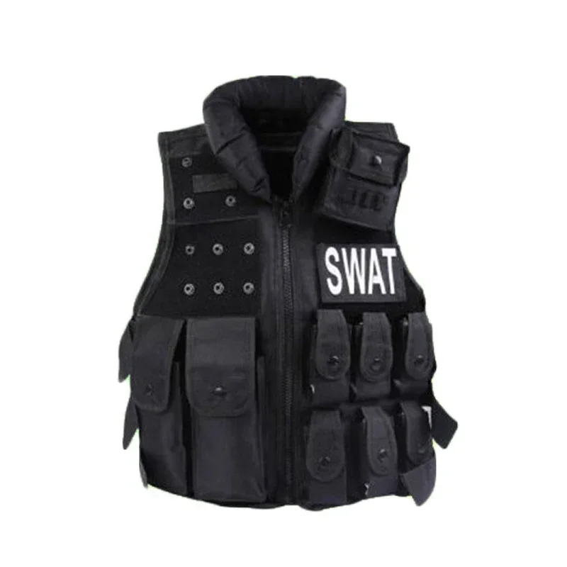 Children's Police Cosplay Costume Bullet-proof Vest Helmet Wind-proof Glasses for Boy's Height 110cm-150cm