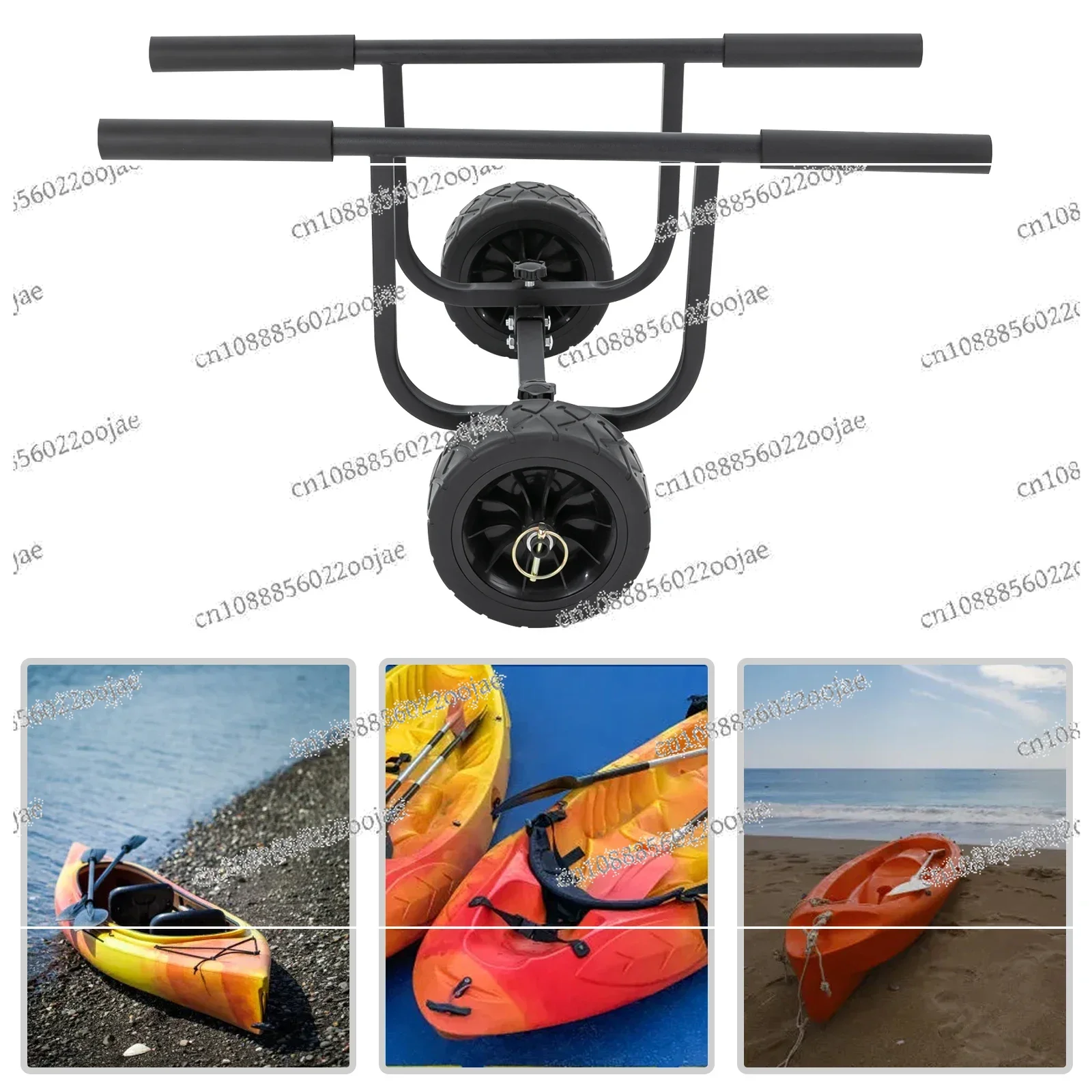 

8-inch textured wheel loading ship launch wheel kit, adjustable width, stainless steel corrosion-resistant, easy to install