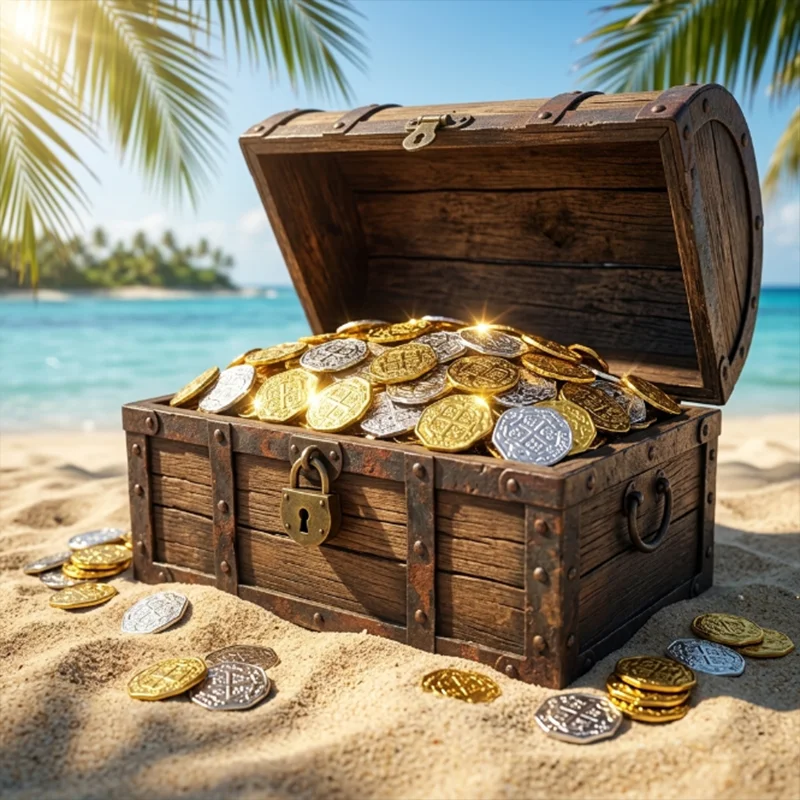 Monety pirackie, złote, srebrn – Board Game Pirates recenzja i cena
