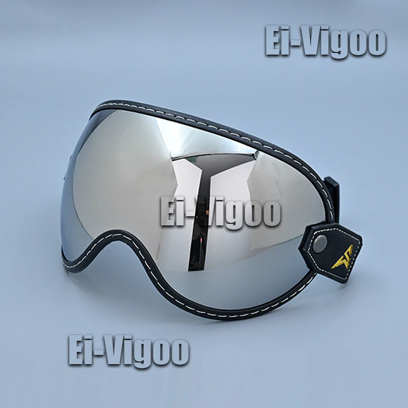 Casco Universal para motocicleta, visera de escudo de burbujas, lentes de sol, accesorios para gafas, se adaptan a todos los cascos de cara abierta Retro Vintage