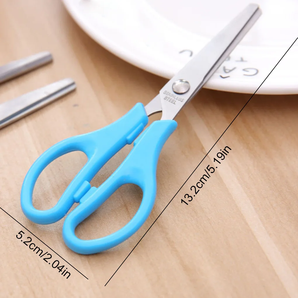 Children\'s Scissor Head Design Manual Art Supplies Student Scissors Multi-functional Paper Shear for Album Diary