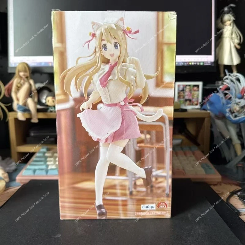 Auf Lager 100% Original FuRyu Trio-Try-iT K-ON! Kotobuki Tsumugi Katzenohr-Version 21cm Anime-Figur Sammlerstück Deko-Geschenk – Detail 6
