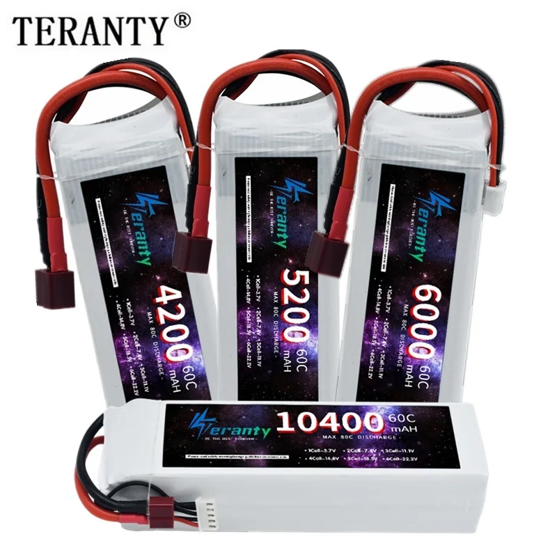 

60C Lipo Battery 14.8V 4S 4200mAh 5200mAh 5600MAH 6000MAH 6500MAH 7200MAH 9800MAH 10400MAH XT60 Deans T Drone FPV Airplane