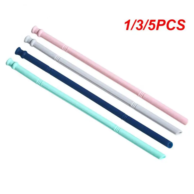 1/3/5PCS Childrens Supplementary Straw Food Grade Mug Straws Silicone Kitchen Accessories Beverages Straws Drinkware