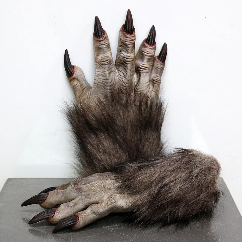 Realistic Werewolf Gloves Wolf Claw Animal Cosplay Costume Halloween Carnival Party Festival Dress Up Accessories Props