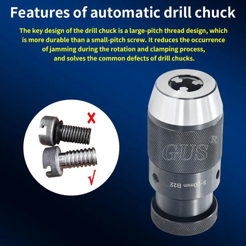 B10 b12 b16 b18 b22 automatisch selbst festziehen schlüssel loses bohrfutter adapter halter kegel loch drehmaschine fräsmaschine cnc bohr werkzeug – Detail 3