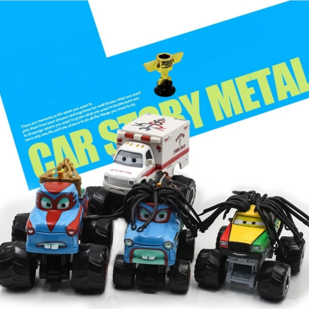 Disney Pixar Cars Lightning Mcqueen Tow Mater Mini véhicules alliage moulé sous pression modèle de voiture haute vélo enfants jouets pour garçons noël Gi