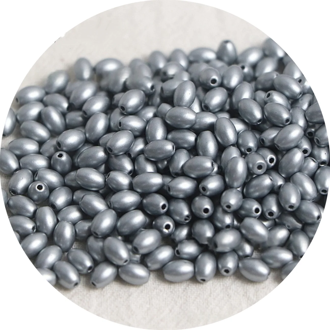 66pcs Non Fading 4x6mm Matte Metallic Color Oval Glass Beads Scattered Beads Handmade DIY Bracelet Necklace Accessories
