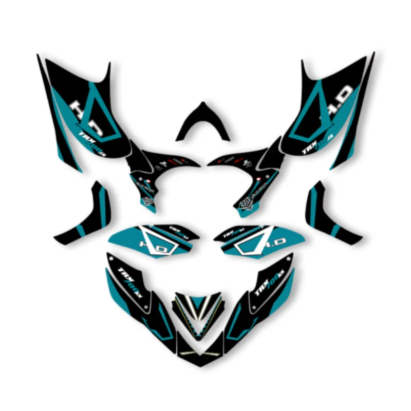 

DSMTECH Custom Motorcycle Graphics Background Decals Stickers Kits For Honda TRX700 2008 2009 700XX 002