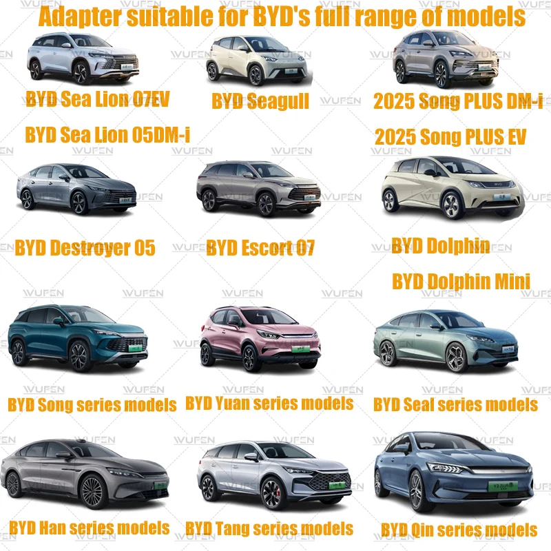 WUFEN GBT 방전기, 영국 EU US 5-15 소켓 V2L 어댑터, V2L 케이블, 야외 충전 스테이션, BYD 사용, 자동차 지지대 V2L 기능 필요