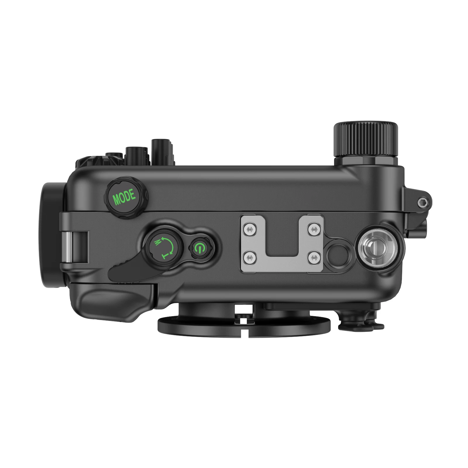 Capa para olympus TG-7 100m/382ft seafrogs caixa de câmera subaquática (preto) material de liga de alumínio sapo marinho 2025 modelo mais recente