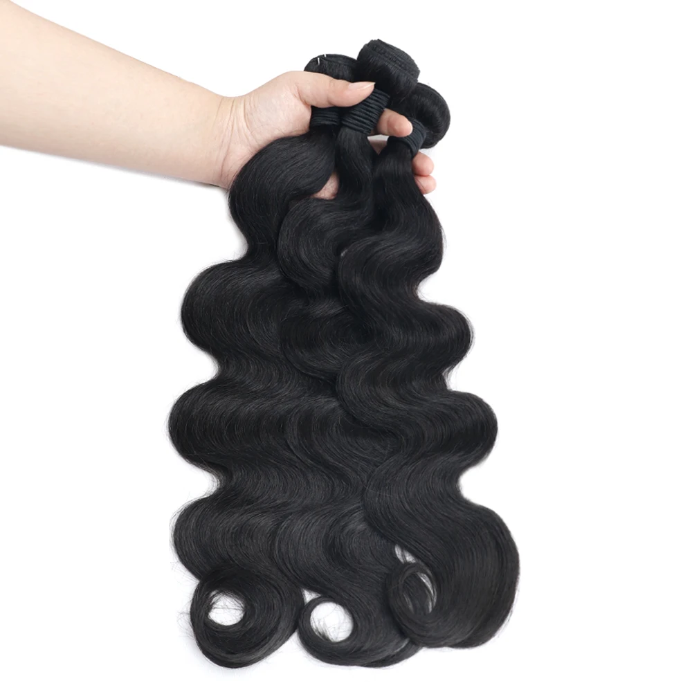 Body Wave Bundle Human Hair Natural Weave Extensions 1/3/4 Pcs Bundles Sew In Water Wave 30 36 40 Inch Remy Hair Unprocessed 16A