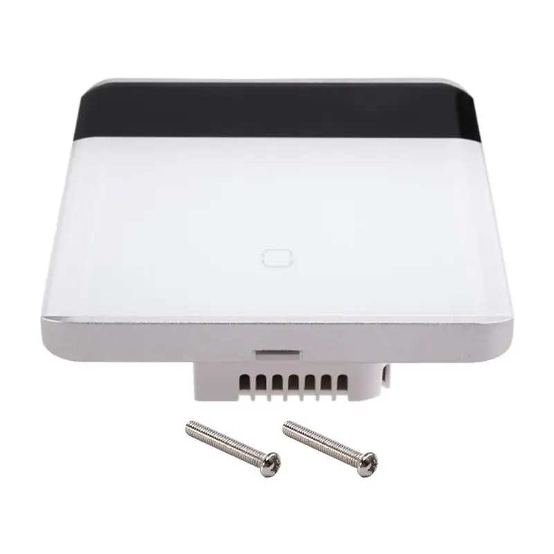 PZHI-One-Way Single Control Switch Tuya Zigbee 3.0 Wireless LED Display Glass Touch Switch EU Plug For Home White