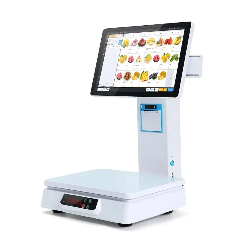 Android 11 motherboard touch dual-screen all-in-one scale cash register POS system integrated electronic scale