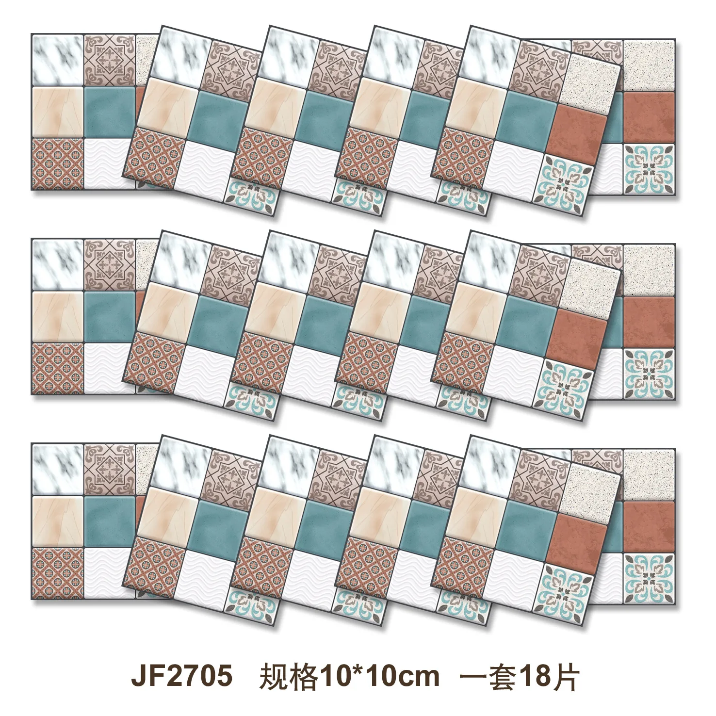 3D Self-Adhesive Wall Panels Waterproof PVC Tiles | European Style Kitchen Decor Anti-Grease Stickers