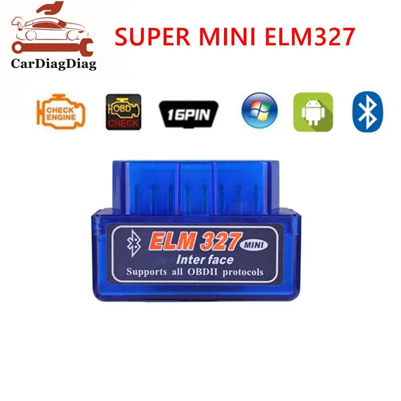 Super ELM327 Bluetooth V2.1 OBD2 Car Scanner Diagnostic Tool Mini ELM 327 V2.1 OBD2 Scanner Code Reader Tool MINI Inter Face