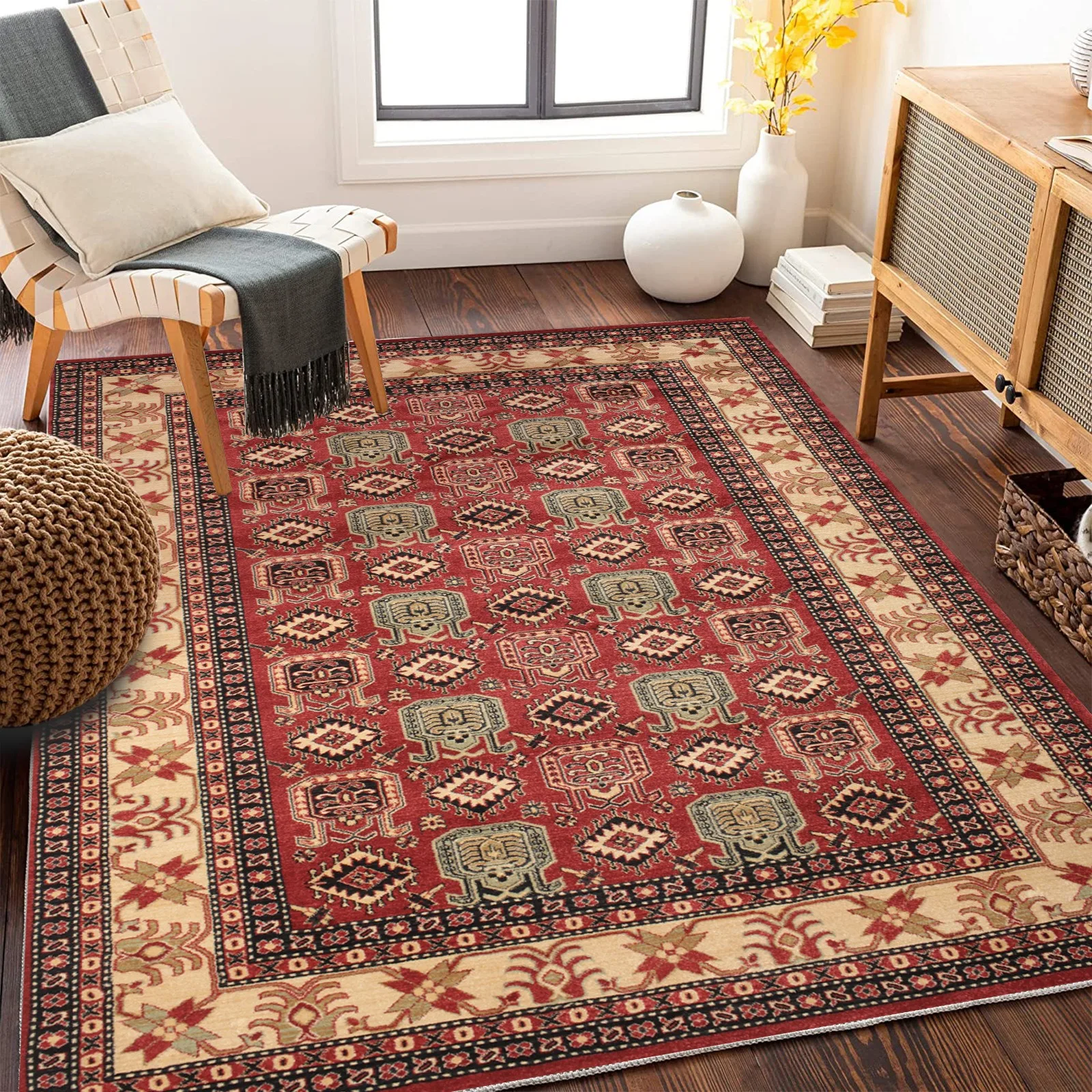 Europa Böhmen Stil Retro Teppich Wohnzimmer Sofa Schlafzimmer Studie Küche Eingang Tür Teppich Nicht-slip Licht Luxus Wohnkultur matte