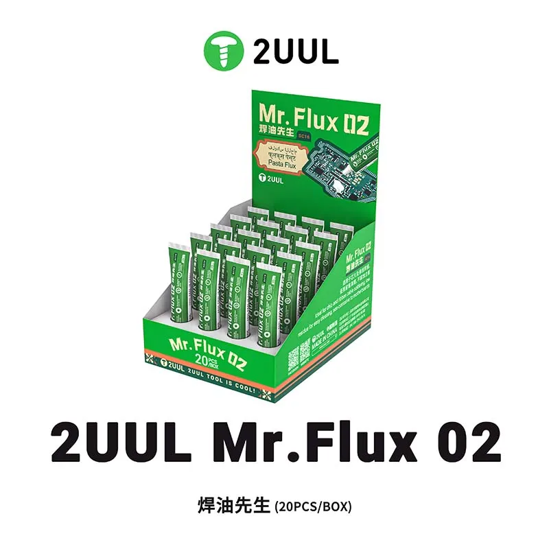

2UUL Mr. Flux 02 Solder Oil Antioxidant No Recurring Issues for Mobile Phone PCB Chip IC Repair Welding Tools