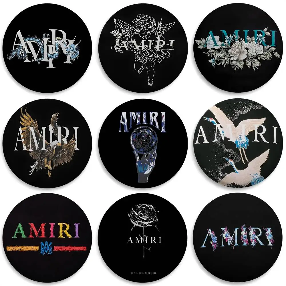 

Luxury Fashion AMiriES-s Badges Round Exquisite Badge Brooches Creative Pins For Clothes Hat Backpack Gift Accessories