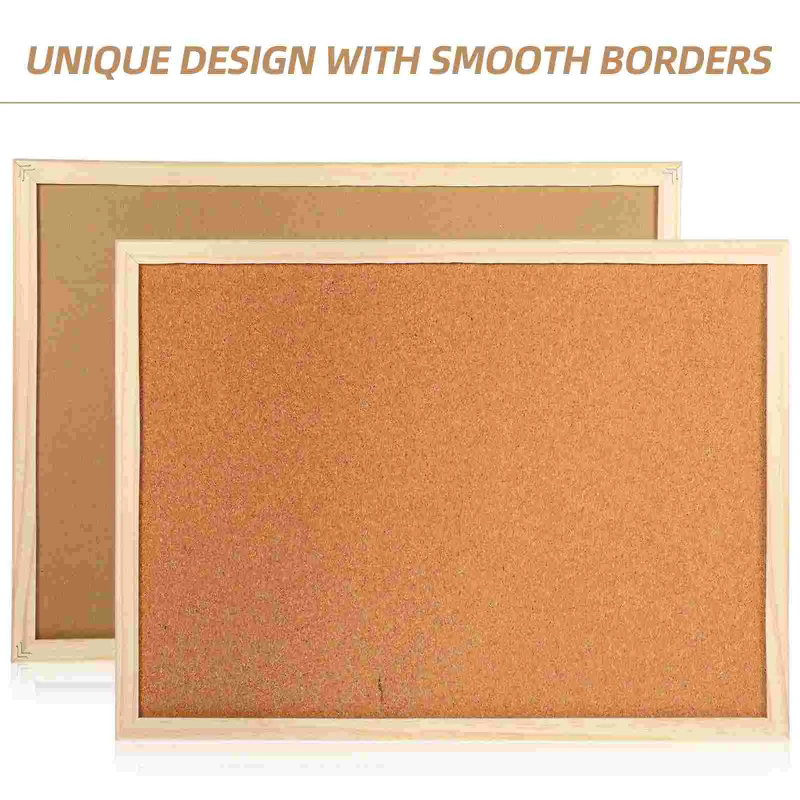 30x40cm Softwood Frame Wall Mounted Cork Board for Office Photo Display Notice Board Decorative Memo Panel Classroom Use