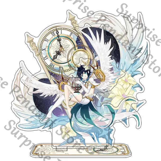 Genshin Impact game ambitus Neuvillette Venti xiao zhongli tanda berdiri akrilik Ornamen desktop tingkat penampilan tinggi