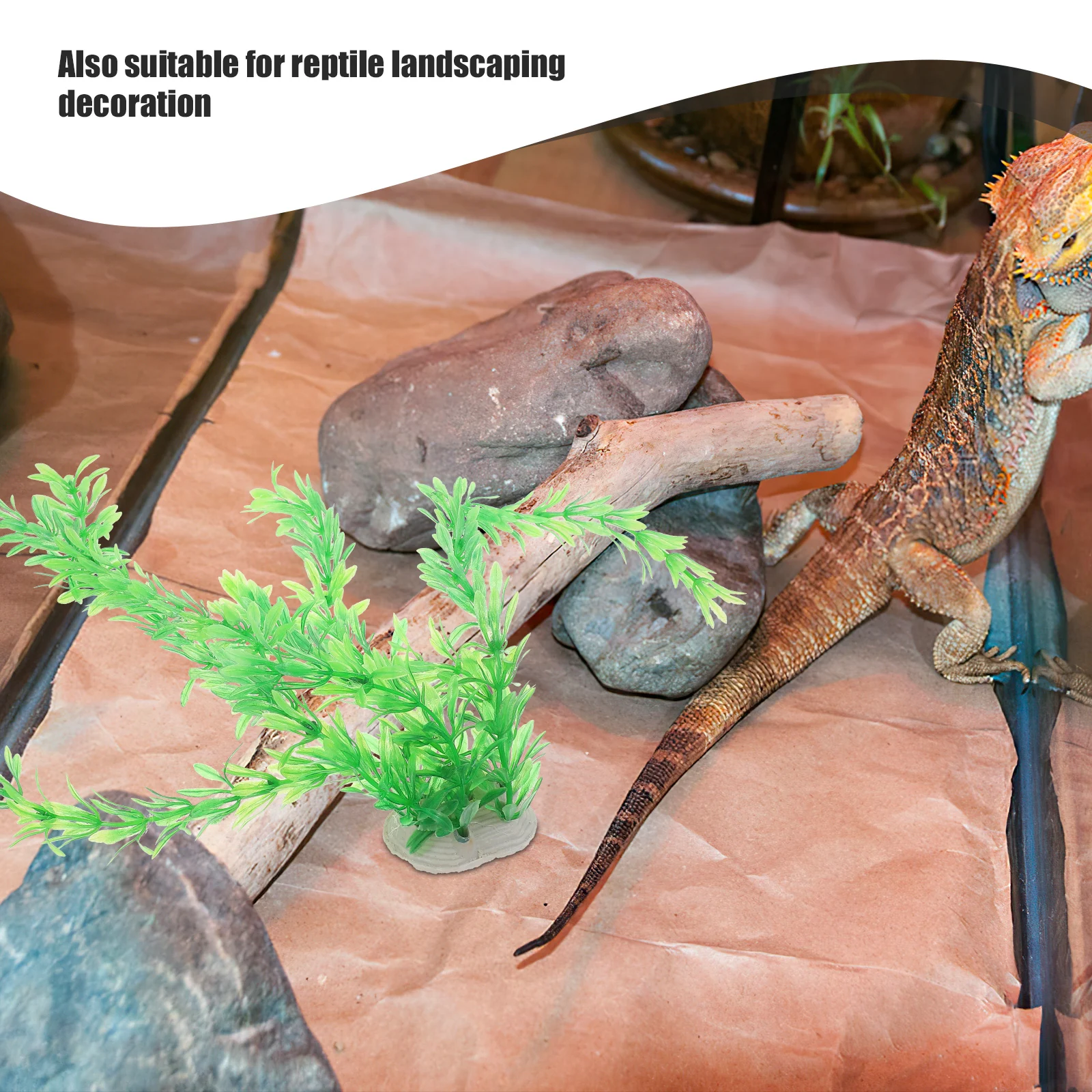 

1Pcs Artificial Plant for Aquariums Reptile Decoration Plastic Flowers Realistic Appearance No Effect on Water Quality