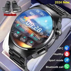 For Huawei Xiaomi IOS NFC Smart Watch 2 in 1 Multiple Sports  GPS Track Health Monitor Custom dial 1.53inch Headset SmartWatch