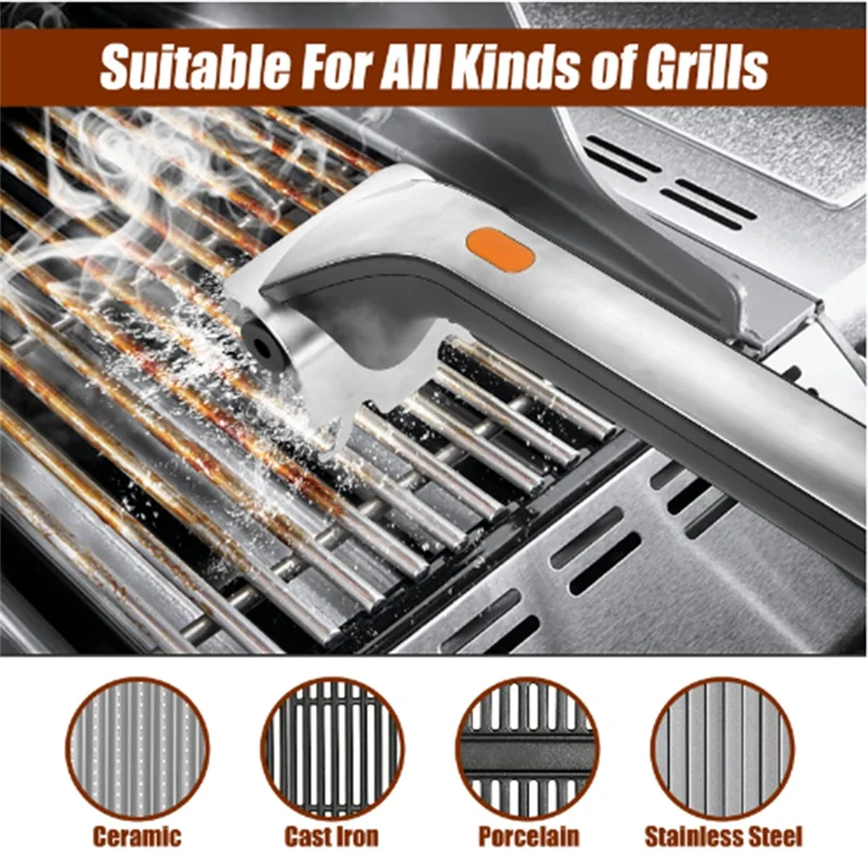 

ABJN-Grill Brush For Electric Grills Outdoor Steam Cleaning Brush BBQ Cleaner Electric Replacement Part