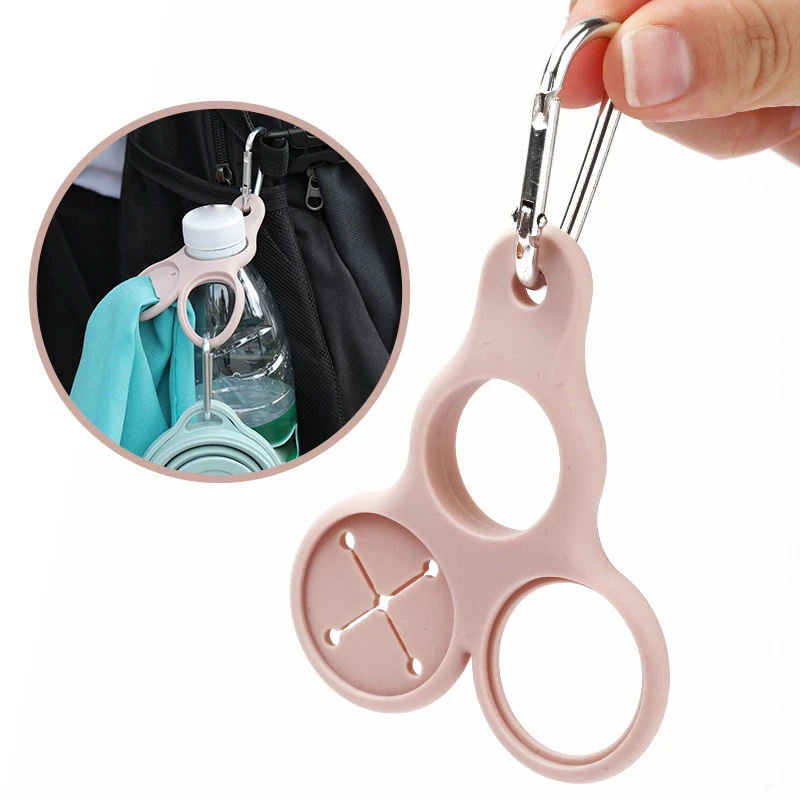 

Silicone Water Bottle Buckle Water Bottle Holder 3 Holes Drink Bottle Holder Hook Multifunctional For Outdoor Activities