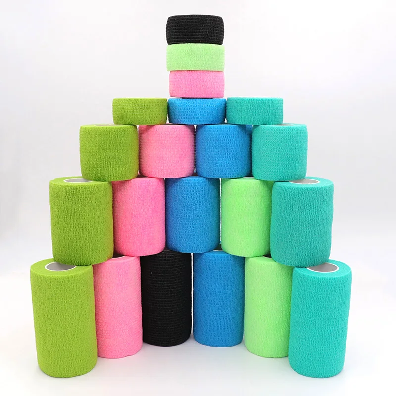 Elastic Self-Adhesive Bandage Wrap - Sports Support Tape for Knee, Wrist, Shoulder & Finger | Compression Strap (1 Roll Pack)