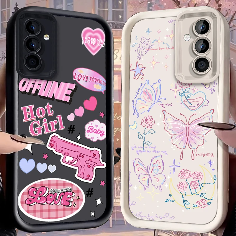 Bowknot Case for Samsung Galaxy A53 A50 A50S A36 5G A35 A34 A33 A32 A30 A26 A24 A23 A22 A20 A16 A15 A14 A13 A12 4G A06 M55 Cover