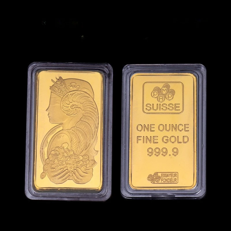 Moneda de recuerdo, lingote de oro, barra de oro, moneda conmemorativa de Suiza, moneda de la Diosa, colección de monedas, decoración del hogar