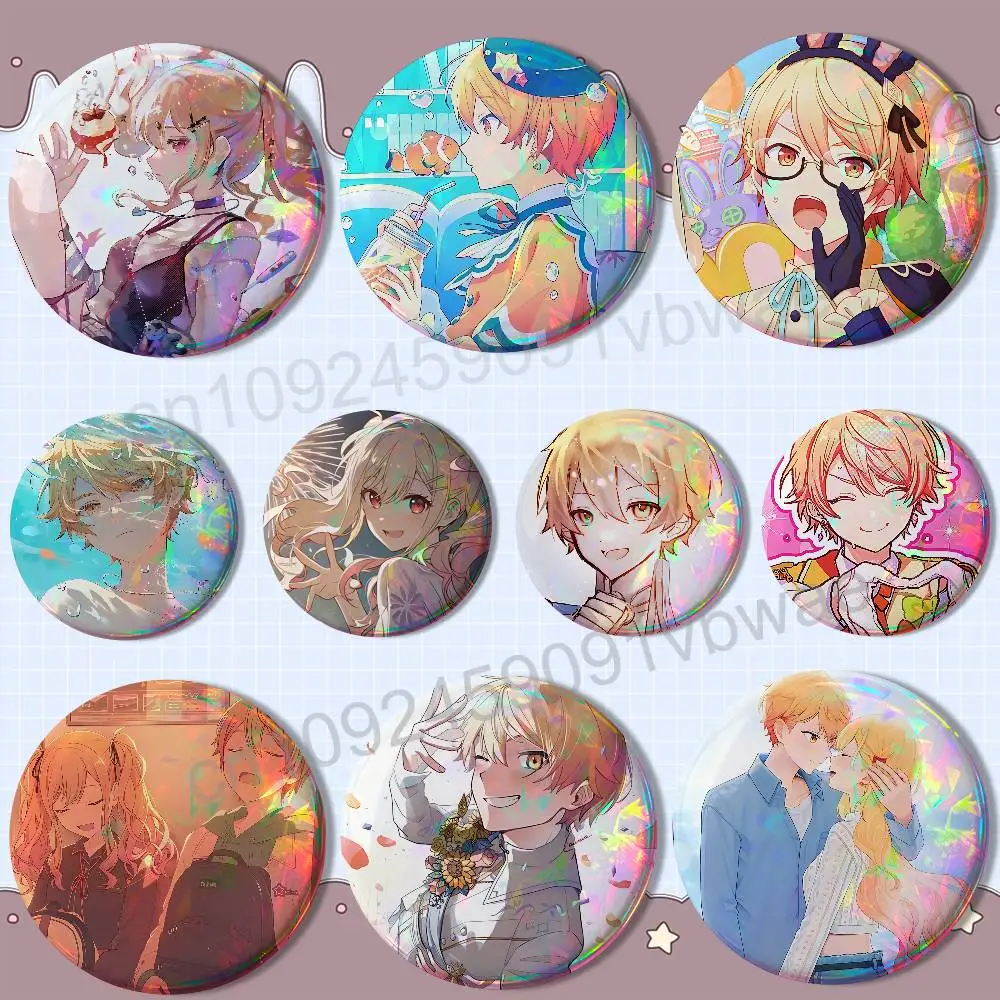 

Girl crush Tenma Tsukasa Saki Badge on Backpack Clothes decoration Tinplate Round Brooch Funny Custom Gifts for Friend