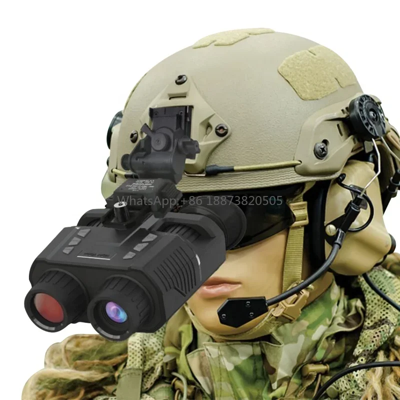 NVG Hands-Free Tactical Digital Infrared Night Vision Binoculars With Helmet for Hunting & Security