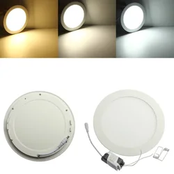 1pcs/lot Dimmable Ultra thin 3W/4W/ 6W / 9W / 12W /15W/ 25W LED Ceiling Recessed Grid Downlight / Slim Round Panel Light