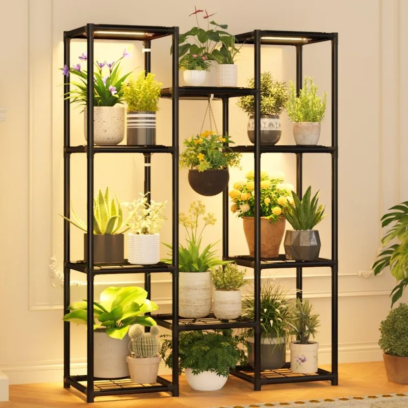 Plant Stand With Grow Lights Plant Stand Indoor Plant Shelf Metal Rack Holder Flower Pot Stand